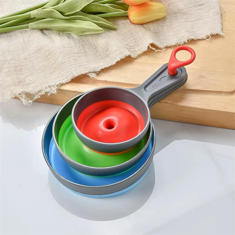 3-Piece Plastic Collapsible Funnel Set Wide Narrow…