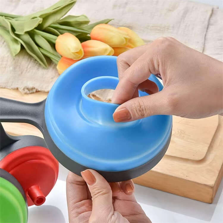 3-Piece Plastic Collapsible Funnel Set Wide Narrow Mouth Space-Saving Kitchen Funnel Set For Transferring Jam Oil Liquids