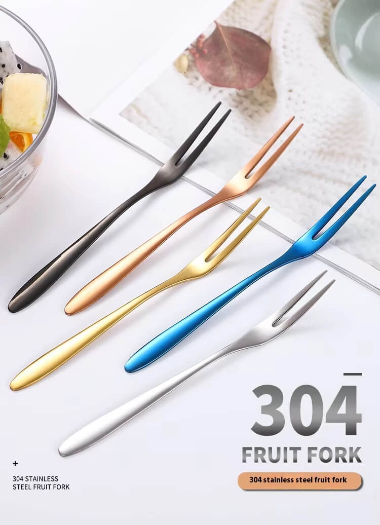 304 Stainless Steel Cutlery Silverware Forks Black Flatware Mirror Fruit Dinner Forks Stainless Steel For Hotel