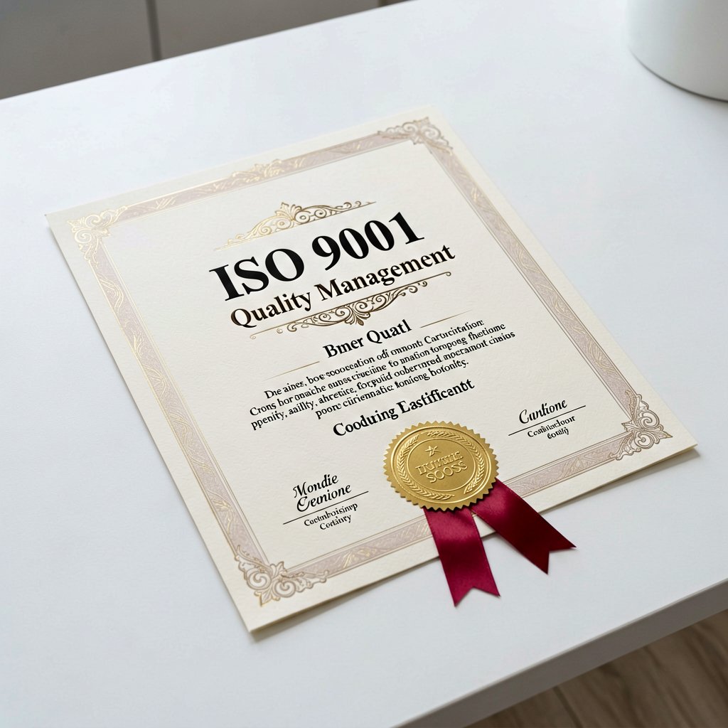 ISO 9001 certificate