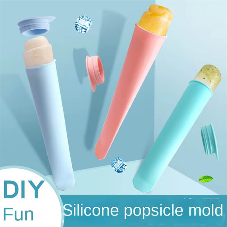 Easy Squeeze Reusable Silicone Ice Cream Cup Popsi…