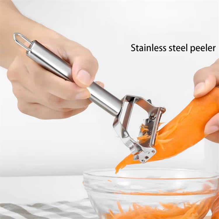 German Stainless Steel Fruit Peeler Dual-Head Kitchen Slicer 2-In-1 Effortless Fruit And Vegetable Peeler Shredder Creative