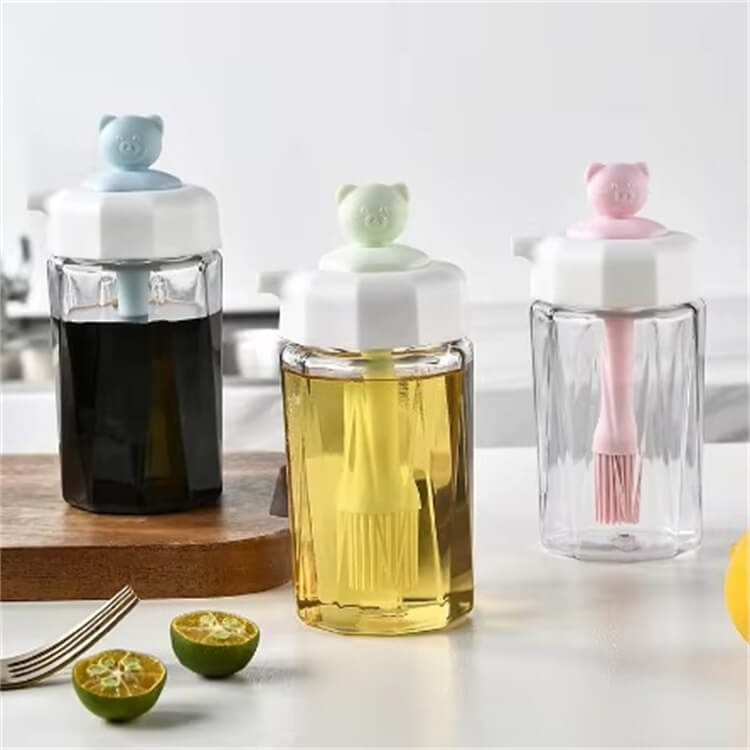 Kitchen Silicone Food Oil Dispenser Brush Food Grade Oil Soy Sauce Seasoning Cooking Spray Brush Set
