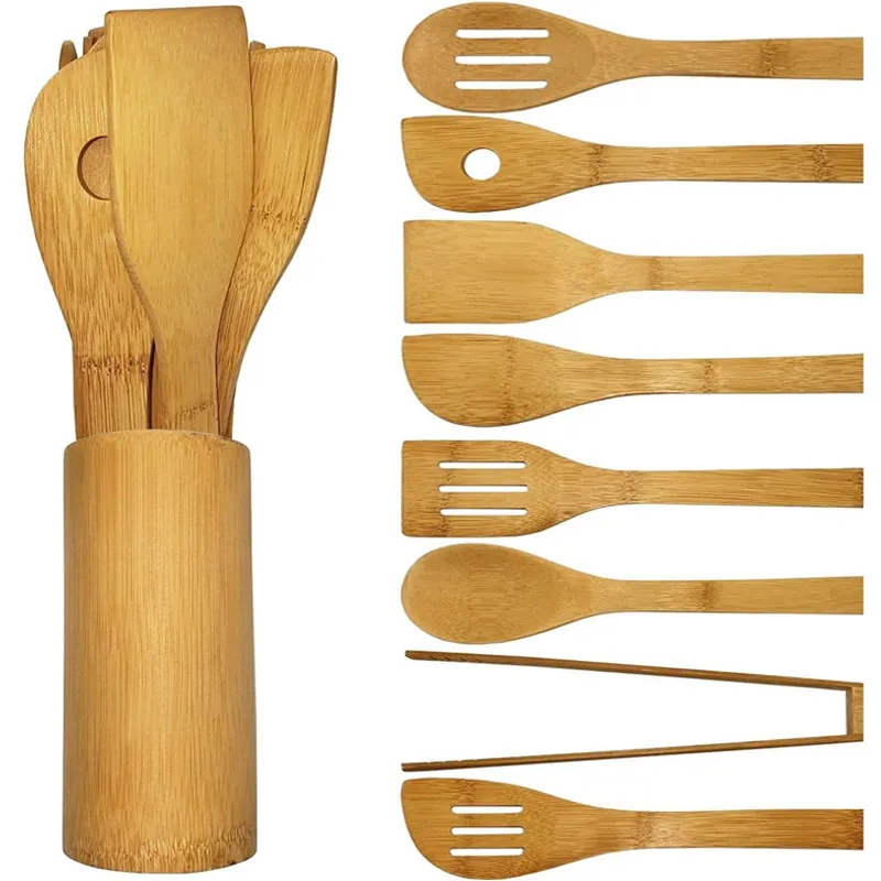 Bamboo kitchen utensils set for wholesale kitchenware
