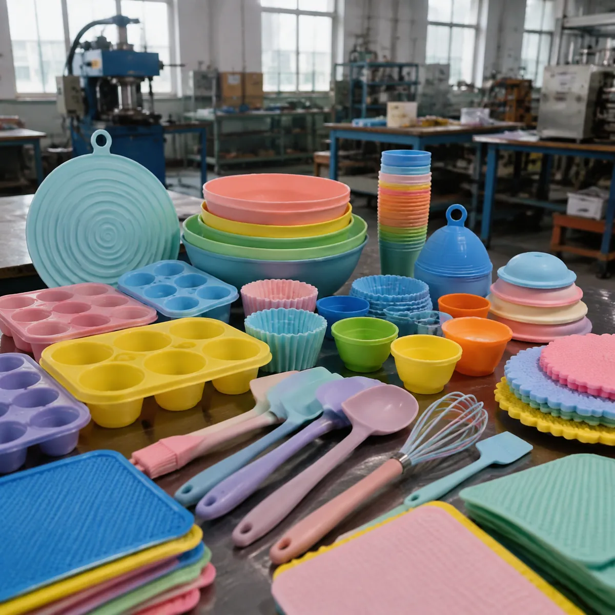 Colorful silicone kitchenware samples for custom manufacturing