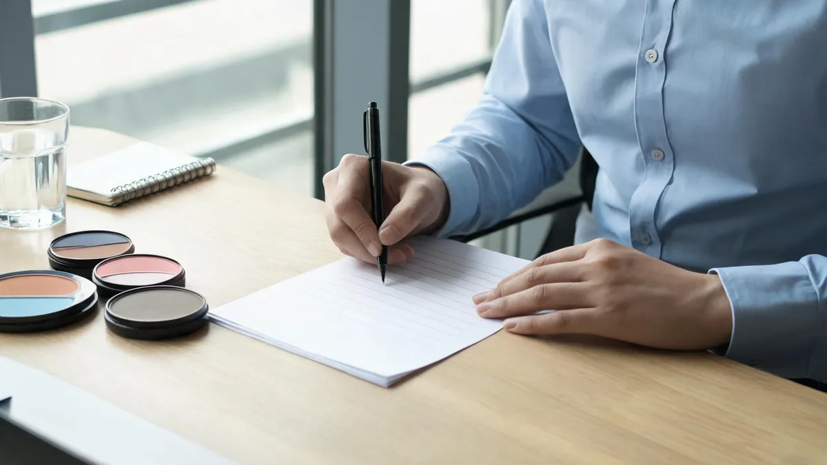 Completing a supplier evaluation sheet - illustrative