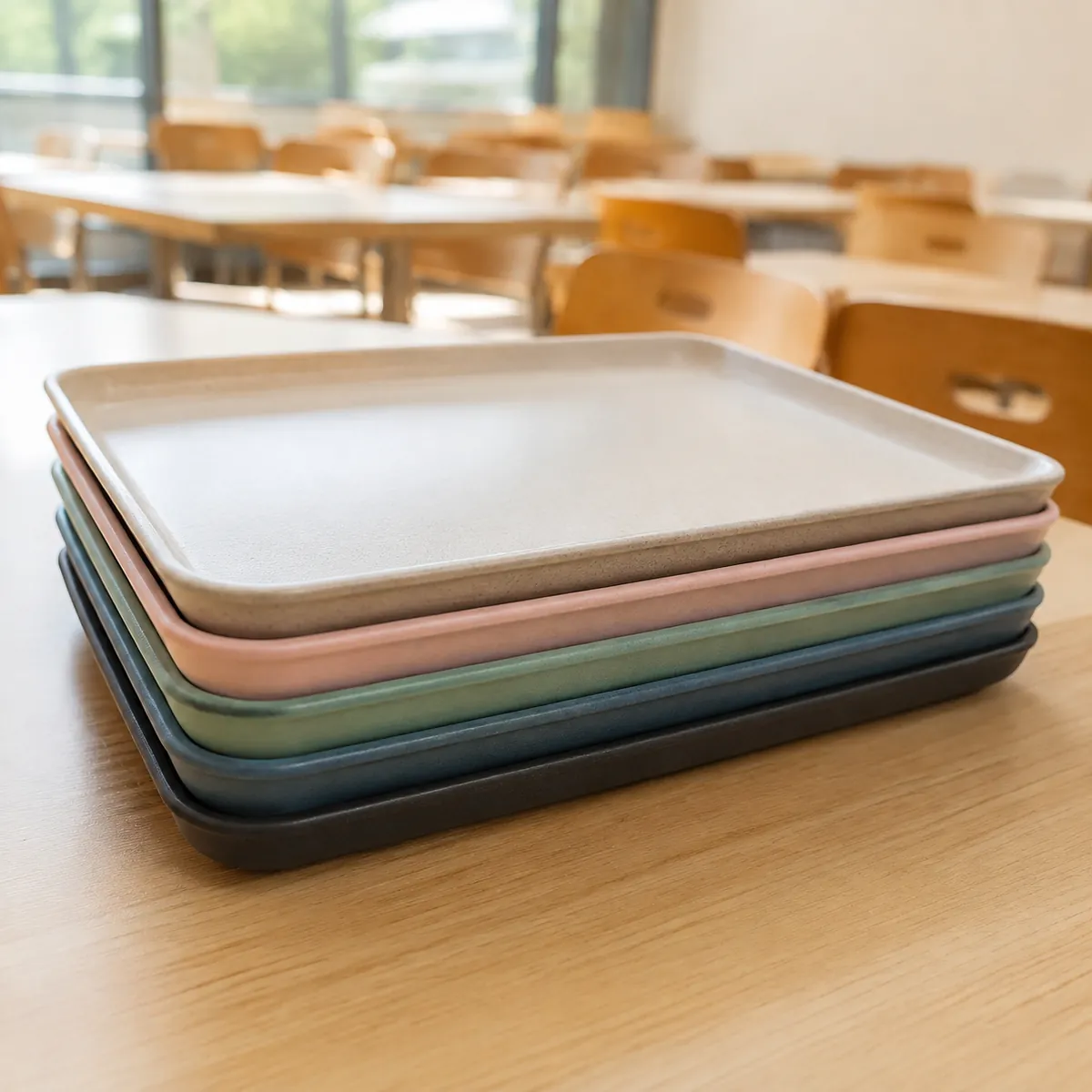 Matte melamine rectangular plates for wholesale tableware