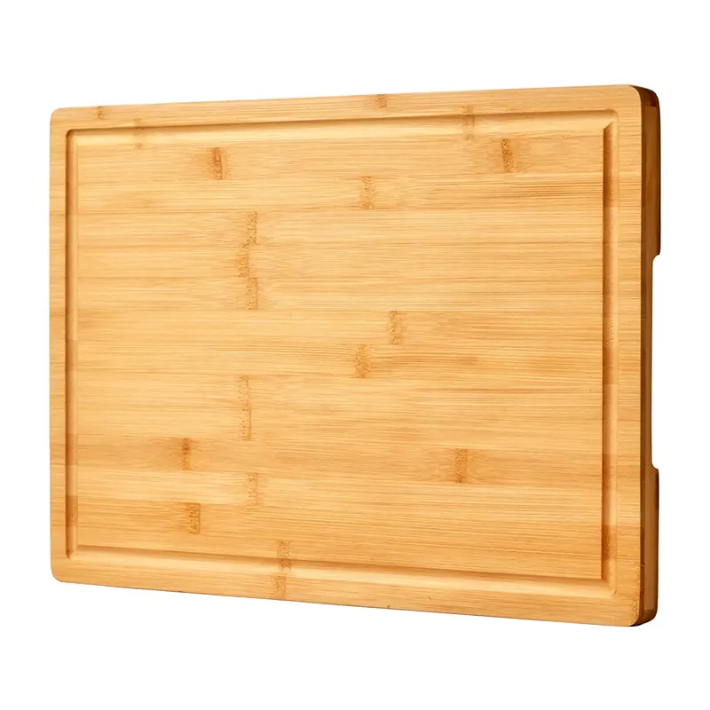 Wooden chopping board display formats for grocery shelves