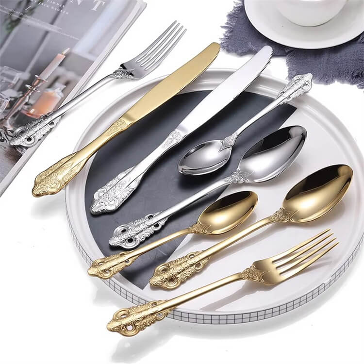 Luxury Eco Friendly Royal Design Stainless Flatwar…