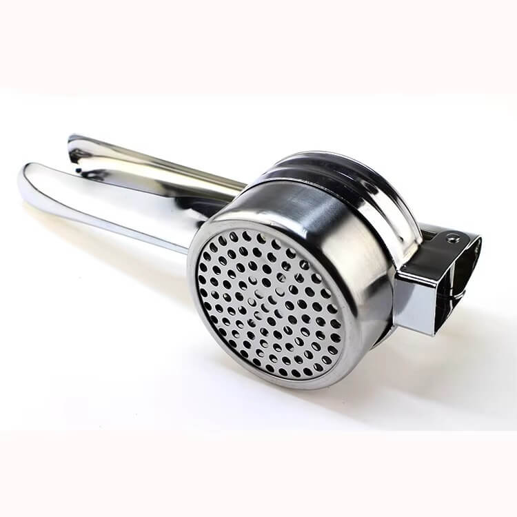 Manual fruit juicer Potato Masher Ricer Kitchen Tool Press Stainless Steel with 3 Removable Interchangeable Discs