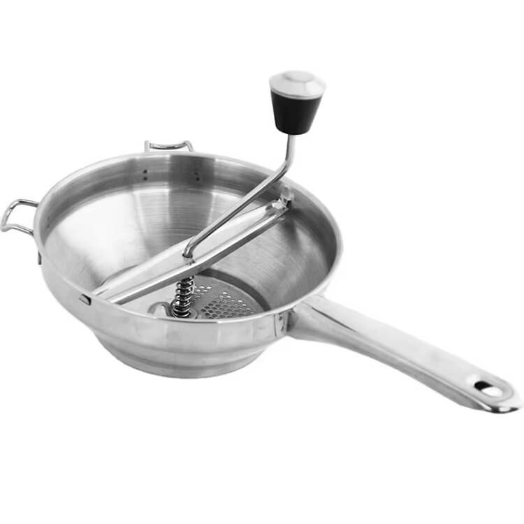 Multi-Purpose Stainless Steel Food Mill Potato Masher Cutter Easy Access Metal Food Mill Kitchen Assistant For Fruit Vegetable