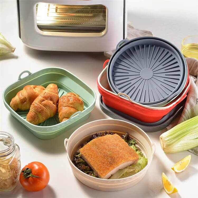 Round And Square Foldable Silicone Air Fryer Liner…
