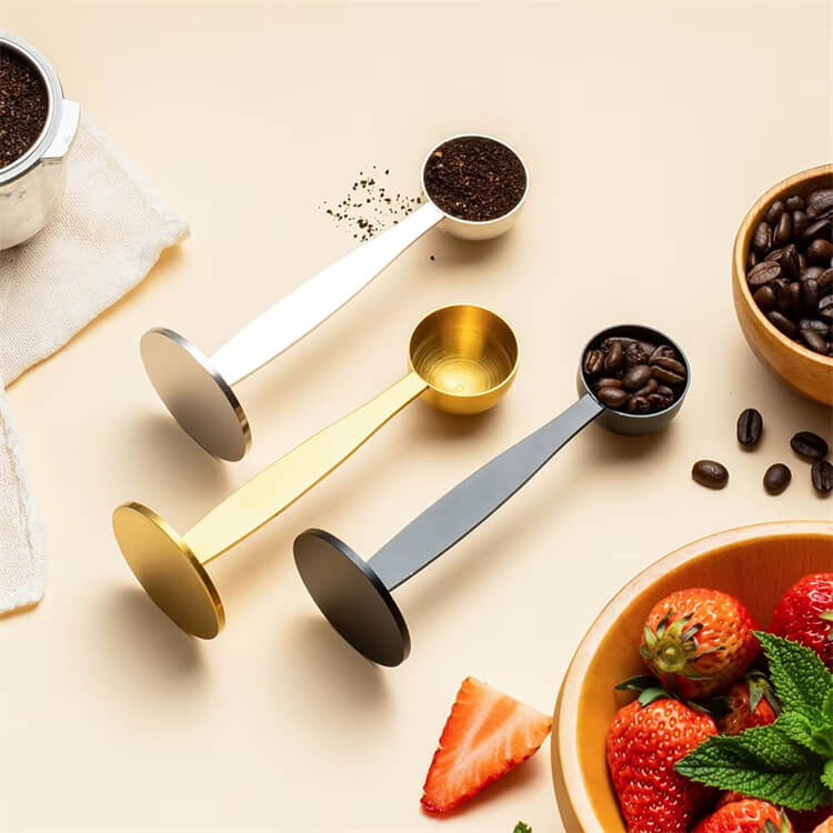 Stainless Steel Coffee Scoop 2-In-1 Dual-Use Espre…