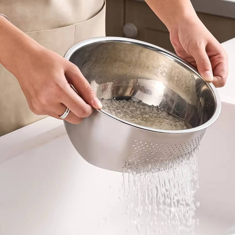 Stainless Steel Rice Strainer Colander