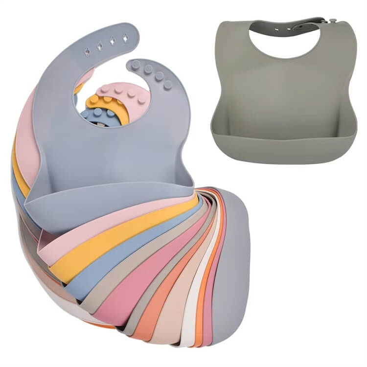Waterproof Leakproof Feeding Silicone Bibs